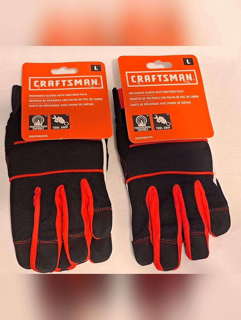Men's Gloves Size Large Craftsman 2 Pairs Bundle New